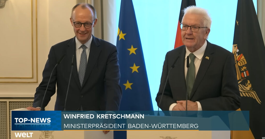 Bundeskanzler Merz und Ministerpräsident Kretschmann